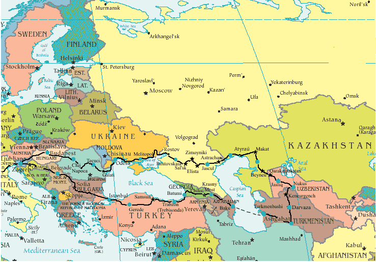 mappa stradale Europa / Europe